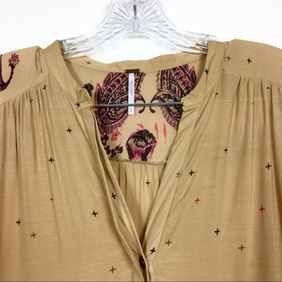 Free People Bella Printed Tunic Dress S Paisley - Picture 6 of 8